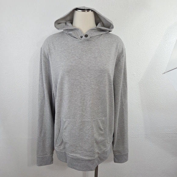 Vuori Men's Austin Hoodie Light Heather Grey Hooded Shirt Size Large - Picture 2 of 8